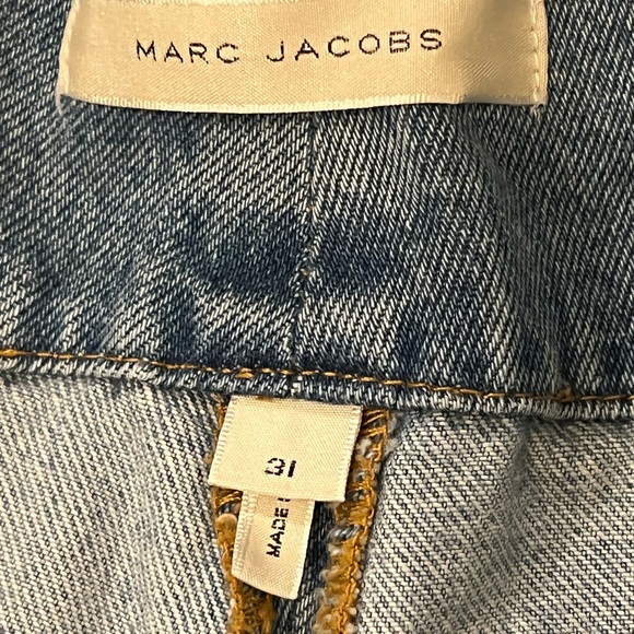 Marc Jacobs High-Waist Wide-Leg Cropped Jeans Size 31 - Picture 2 of 8